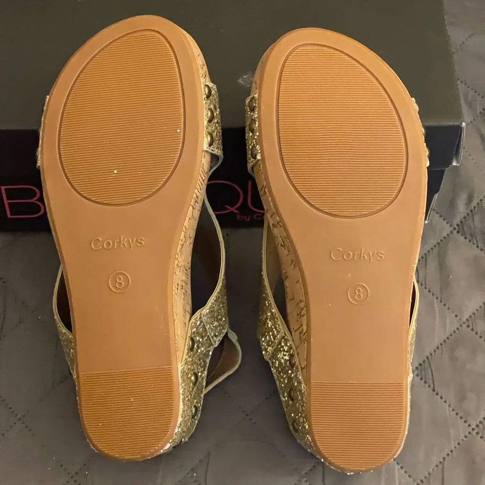 Corky’s Carley Gold Glitter Women's Shoes - New! Size 8 - Picture 4 of 4